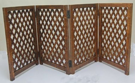 4 Panel Mango Wood Folding Pet Gate strong and durable