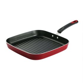 Tramontina EveryDay 11 in Aluminum Nonstick Square Grill Pan Red