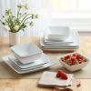 Better Homes & Gardens- Loden White Square Porcelain 12-Piece Dinnerware Set