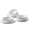 Better Homes & Garden 12-Piece Melamine Grey and White Marble Dinnerware Set
