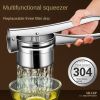 1pc 304 Stainless Steel Manual Juicer; Household Lemon Squeezer; Multi-purpose Fruit Juicer; Kitchen Gadget