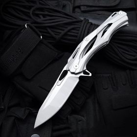 D2 Steel High Hardness Outdoor Folding Knife (Color: White)