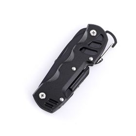 Multifunctional Knife EDC Combination Tool Stainless Steel Home Outdoor (Color: Black)