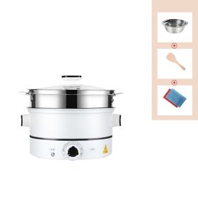 Multifunctional Household Small Electric Hot Pot Cooking Pot Electric Cooking Pot Plug (Option: White-4L)