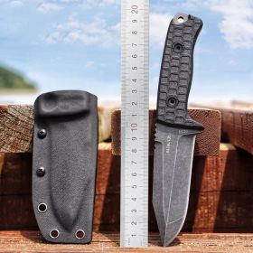 High Hardness DC53 Steel Outdoor Knife Survival Tactics Self-defense (Option: Stone wash)
