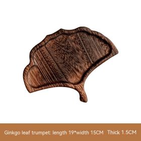 Japanese Leaf-shaped Wood Pallet (Option: Ginkgo Leaf Tray Small)