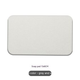 Natural Diatom Mud Hydrophilic Pad Simple Washstand Storage Pad (Option: Gray And White Soap Pad)