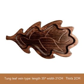 Japanese Leaf-shaped Wood Pallet (Option: Paulownia Leaf Tray Leaf)