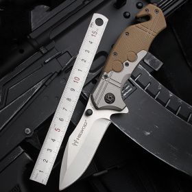 Portable Knife Folding Knife Self-defense Outdoor Knife High Hardness Folding Knife (Color: White)