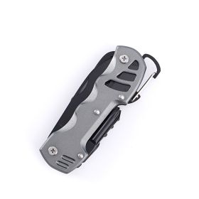 Multifunctional Knife EDC Combination Tool Stainless Steel Home Outdoor (Color: Grey)
