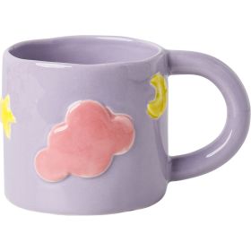 Household Fashion Fairy Ceramic Tableware (Option: Mug Purple)