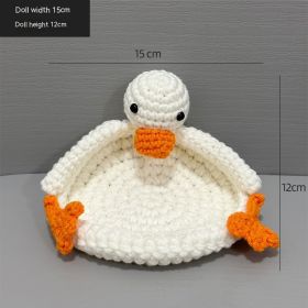Crocheted Cute Duck Polyester Teacup Mat Heat Insulation (Option: White Little Duck)