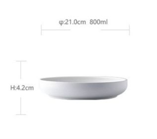 Snow Glaze Foreign Trade Ceramic Dining Plate (Option: 8inch White Shallow Plate)