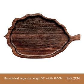 Japanese Leaf-shaped Wood Pallet (Option: Vakarufalhi Tray Large)