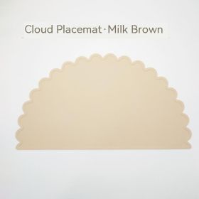 Plastic Placemat Children's Table Waterproof (Option: Milk Tea)
