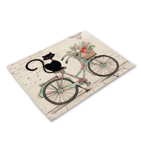 Animal Cat Heat Proof Mat Western-style Placemat Fabric Tableware (Option: MA0125 13)