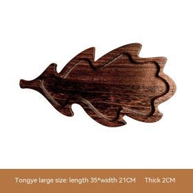 Japanese Leaf-shaped Wood Pallet (Option: Paulownia Leaf Tray Large)