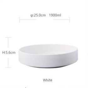 Snow Glaze Foreign Trade Ceramic Dining Plate (Option: 10inch White Large Soup Plate)