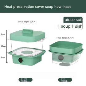 Multi-layer Dish Cover Heat Preservation Kitchen Cover Dining Table Leftover Storage Box Transparent Stack Cooking Hood Steamer (Option: A-Green)