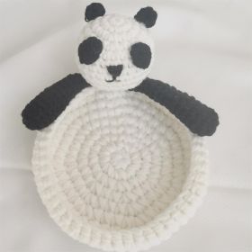Crocheted Cute Duck Polyester Teacup Mat Heat Insulation (Option: Panda)