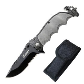 High Hardness Folding Knife Camping Survival Knife Portable (Option: Full edge)