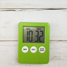 Cooking Timer LCD Digital Screen Clock Kitchen Countdown Timer Mechanical Digital Kitchen Timer Magnetic (Color: Green)