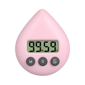 LED Counter Display Alarm Clock Manual Electronic Countdown Sports Sucker Digital Timer Kitchen Cooking Shower Study Stopwatch (Color: A)