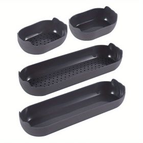 4pcs Set Silicone Cake Pan Mold High Temperature Baking Kitchen Tools Steamed Bread Toast Bread Baguette Oven Baking Pan Mold (Color: Dark Gray)
