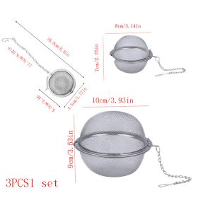 1pc/3pcs; Stainless Steel Seasoning Ball; Household Tea Ball (Color: Big, Medium, Small)
