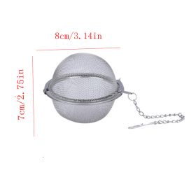 1pc/3pcs; Stainless Steel Seasoning Ball; Household Tea Ball (Color: Medium)