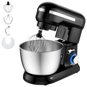 Smart Household Kitchen Food Mixer Small Stand Mixer (Color: Black)