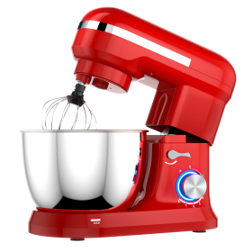Smart Household Kitchen Food Mixer Small Stand Mixer (Color: Red)