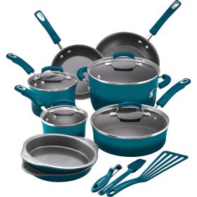 15-Piece Nonstick Pots and Pans Set/Cookware Set, Marine Blue (Actual Color: Blue)