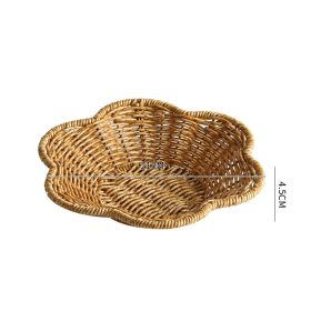 Rattan-like Flower Large Household Dried Fruit Candy Tray Light Luxury Snack Basket (size: small)