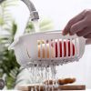 1pc Retractable Fruits And Vegetables Drain Basket; Extendable Over The Sink; Adjustable Strainer; Sink Washing Basket For Kitchen