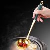 1 Piece Stainless Steel Silicone Handle Soup Spoon Hot Pot Spoon