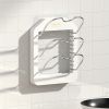 1pc Wall Mounted Pot Lid Rack; Free Punch Pot Cover Holder; Hanging Lid Organizer; Kitchen Accessories