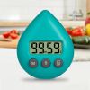 LED Counter Display Alarm Clock Manual Electronic Countdown Sports Sucker Digital Timer Kitchen Cooking Shower Study Stopwatch