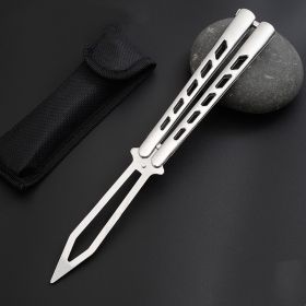 Outdoor Portable Training Knife All Steel Self-defense Practice Knife (Option: 12 Style)